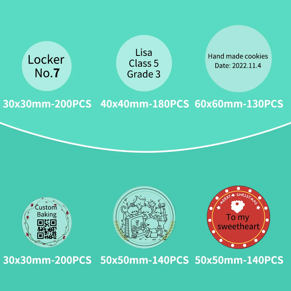 Phomemo High Quality Multi-Purpose Self-Adhesive Round Label for Phomemo M110 Clear Picture and Fast Shipping Strong Adhesion