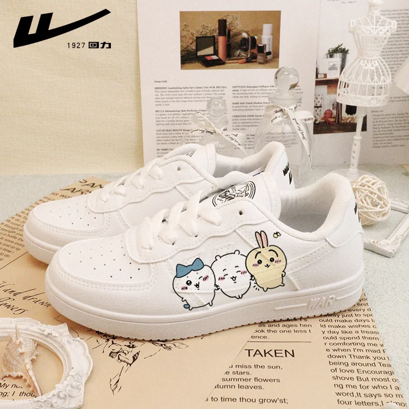Anime Casual Shoes Usagi Hachiware Cartoon Chiikawa Sneakers Cute Girls Student Sports Shoes Thick Sole Shoes