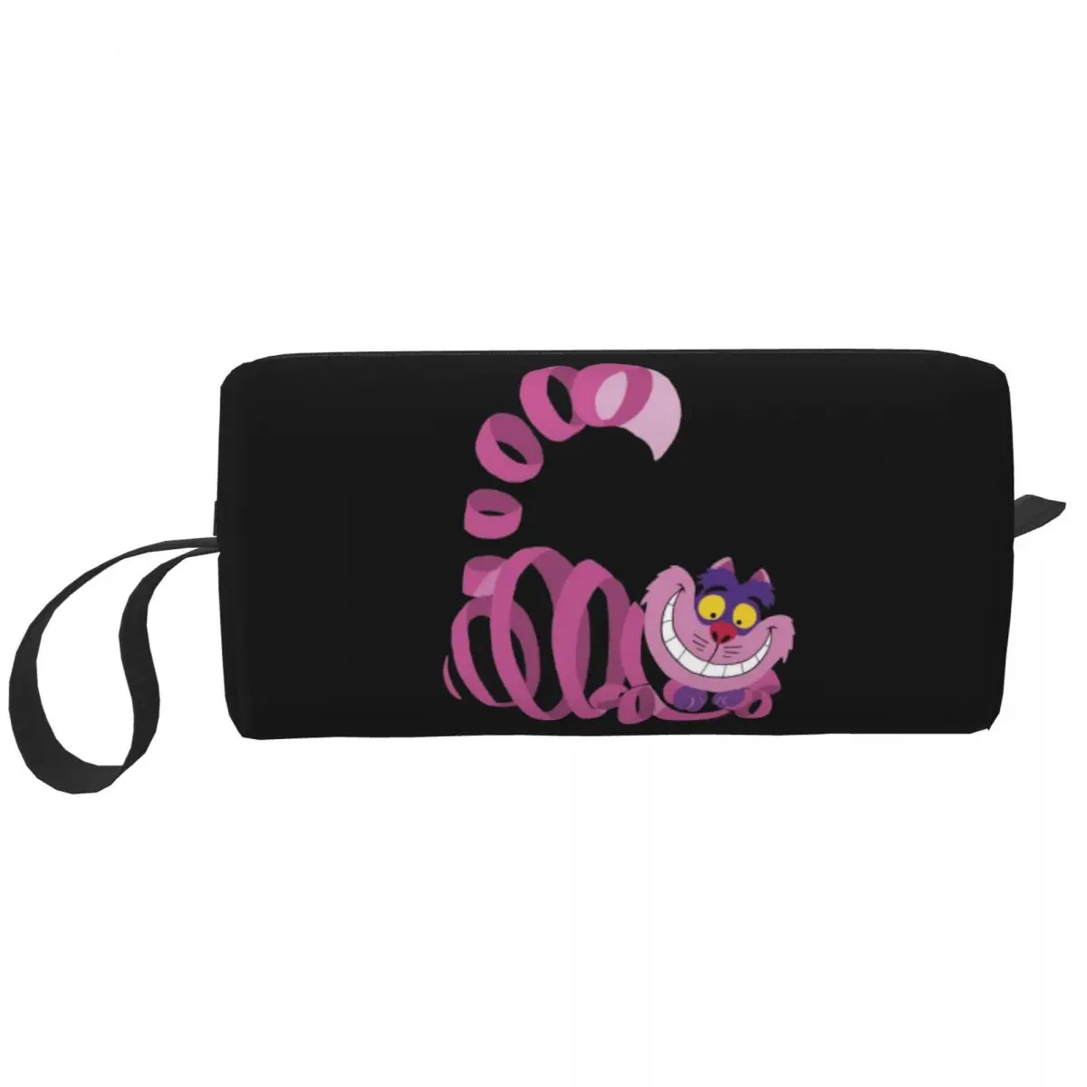 Bolsas de cosméticos Cheshire Cat Alice en el país de las Maravillas para maquillaje, organizadores de almacenamiento informales para mujer, bolsa de maquillaje de poliéster multiusos