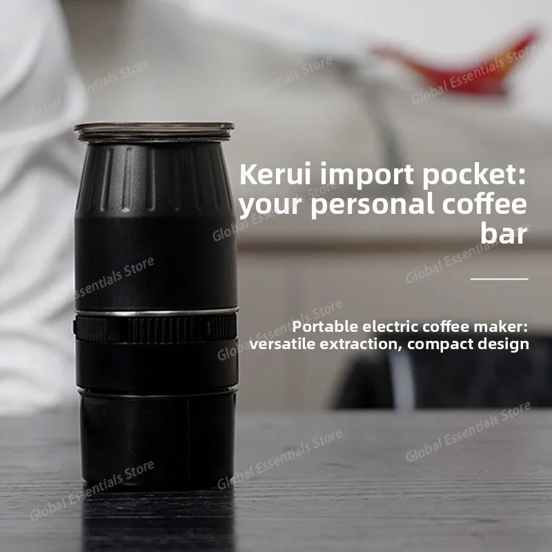 

Portable Italian-style coffee machine, retractable electric espresso, 2-in-1