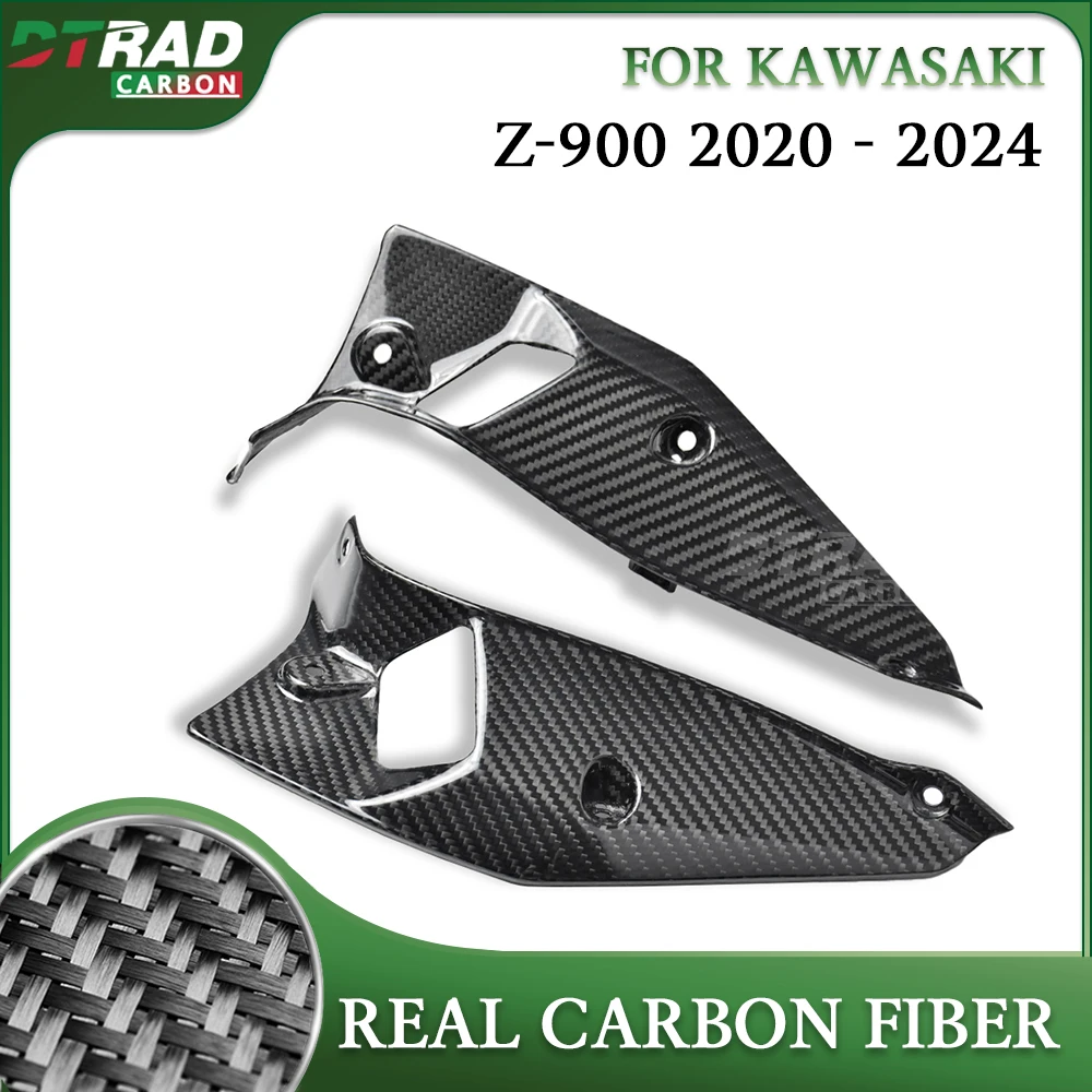 For KAWASAKI Z900 2020- 2023 2024 Carbon Fiber Accessories Motorcycle Side Panel Inner Fairing Ventilation Pipe Guard Trim Cover