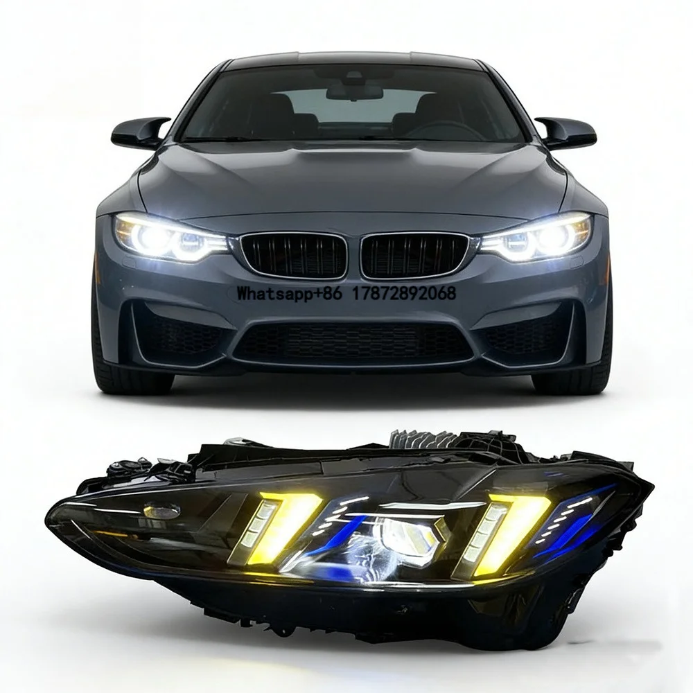 Auto-Y LED Headlights for M4 G82/G29 M3 55W 6000K 6000 Lumens 12V Gold Eye Two-Tone
