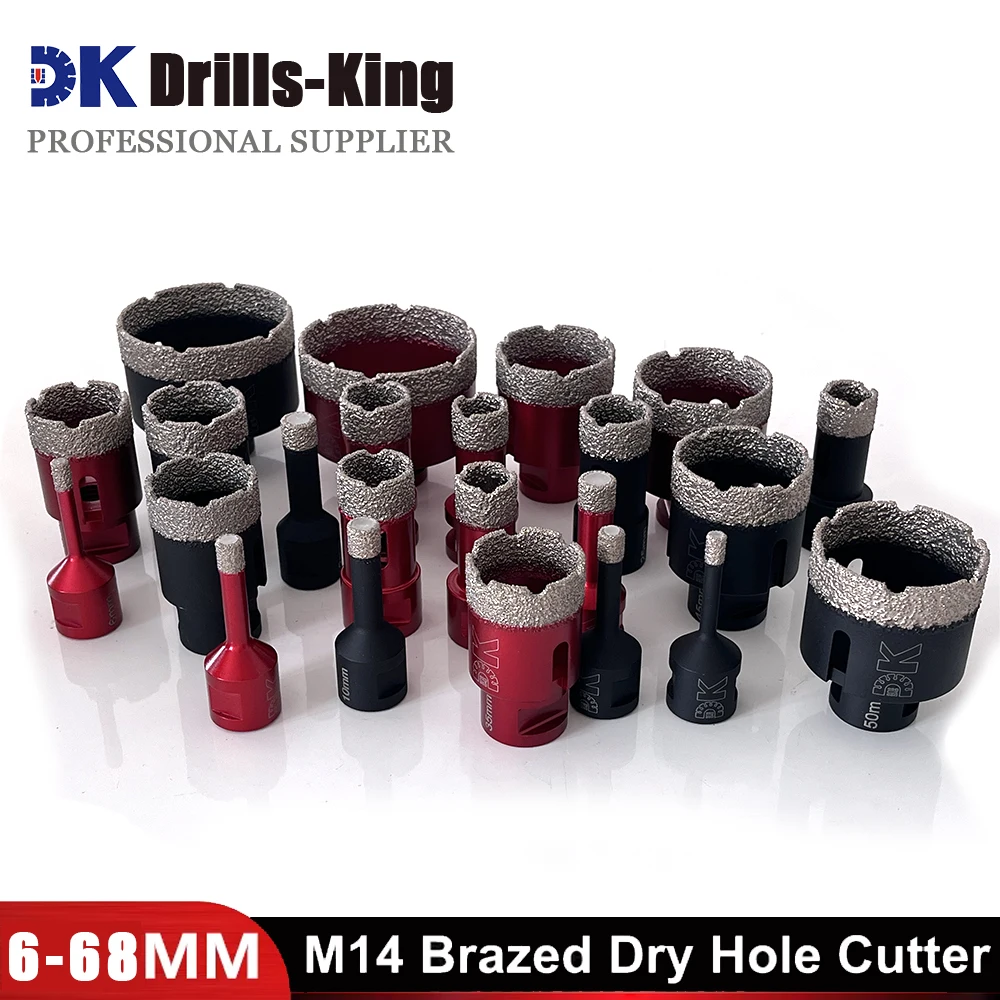 6-68mm Diamond Core Bit M14 Thread Connection Vacuum Brazed Diamond Drilling Bit Porcelain Tiles Marble Stone Masonry Hole Saw