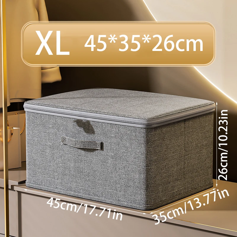 Extra Large Zipper Storage Box, Large Capacity Foldable Blanket Storage Bag, Wardrobe Storage, Underwear Storage Box
