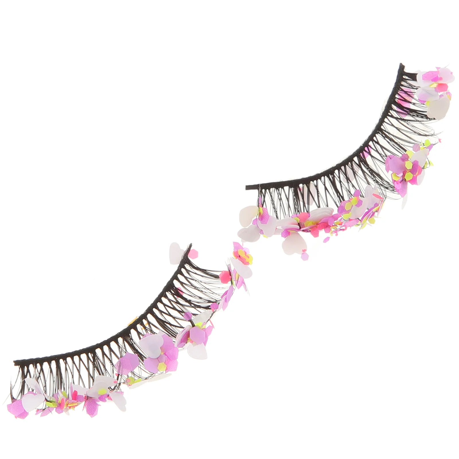 

1Pair Glitter False Eyelashes Natural Strip Lashes Colored Lash Extensions for Women Makeup Cosplay Lash Extension