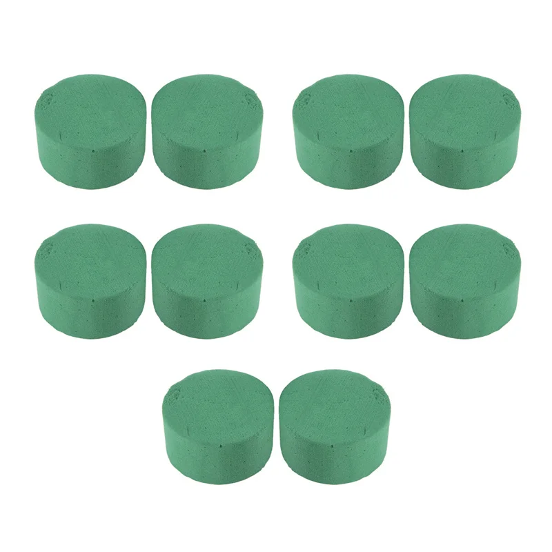 

10 шт. круглых губчатых блоков для флористики, для свадебных дорожек, рукоделия, домашнего и садового декора, сохранения свежести цветов - AT35