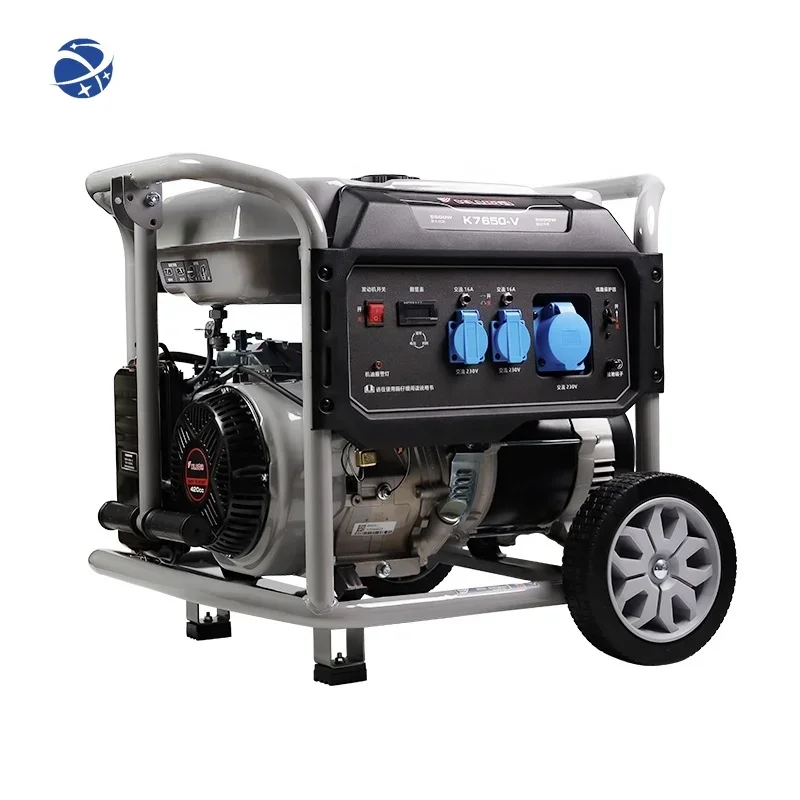 

YUNYI 5KW Small AC Single Phase Home Power Generator Open Type Gasoline Generator planta electrica