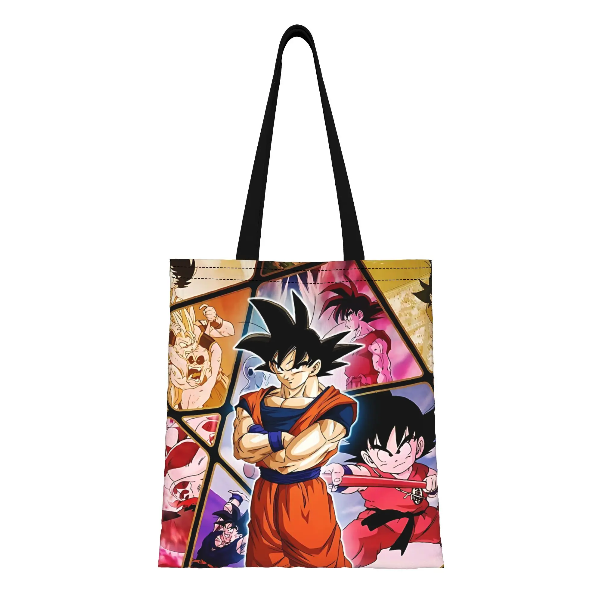 

1 шт. многоразовая двусторонняя холщовая сумка-тоут Dragon Ball, сумка через плечо Funko