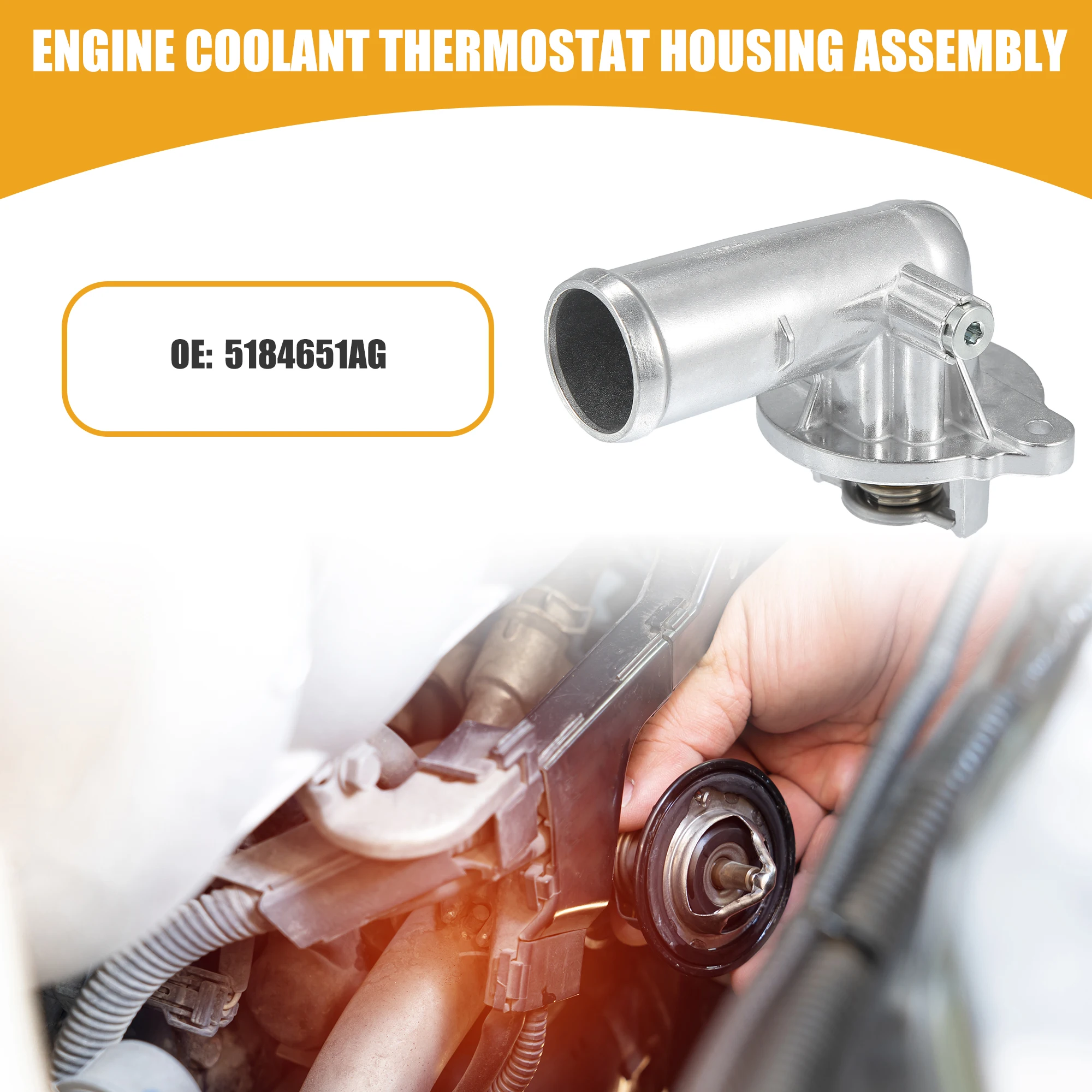 

Корпус термостата охлаждающей жидкости автомобиля X Autohaux в сборе No 5184651AG для Dodge Durango 11-15