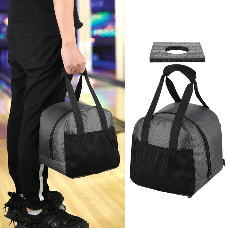 Bowling Bag for Single Ball,Single Bowling Ball Tote Bag with Padded Ball Holder