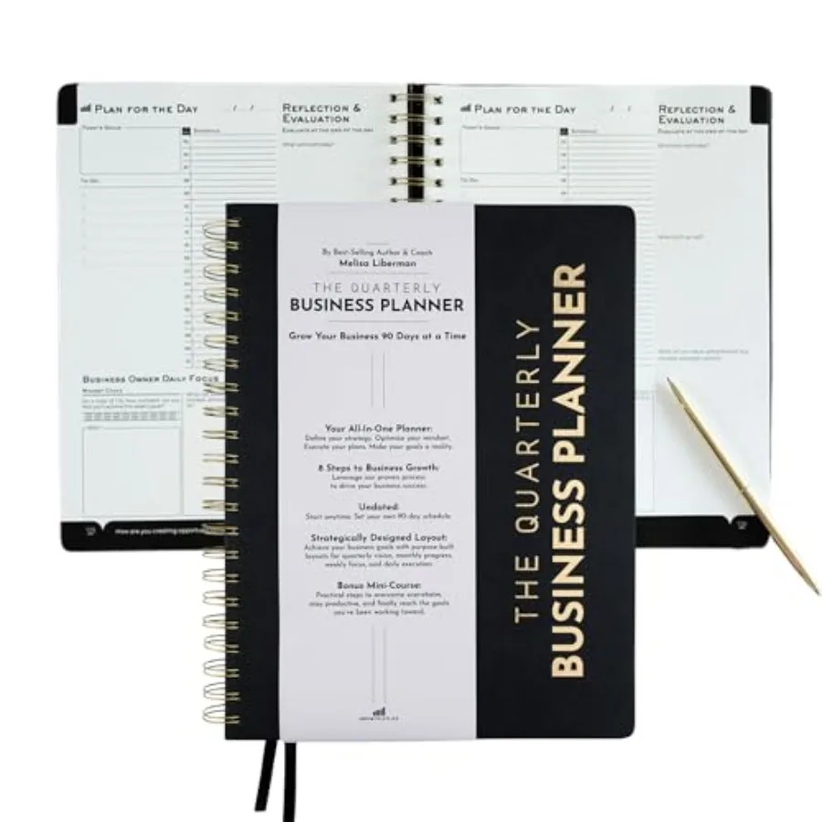 Daily Weekly and Monthly Planner Undated Day Planner and Productivity Planner for Business Owners 90-Day Goal Organizer System
