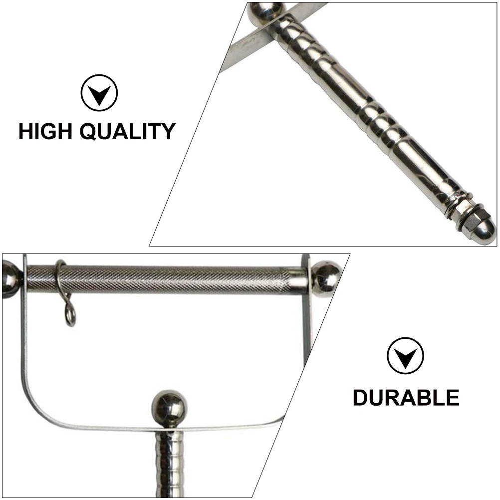 

1pc Parrot Standing Rack Stainless Steel Durable Bird Stand For Climbing Play Exercise Cage Decoration Silver Color