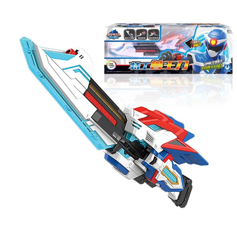 Three Mode Mini Force Transformation Sword Toys with Sound and Light Action Figures MiniForce X Deformation Crossbow Weapon Toy