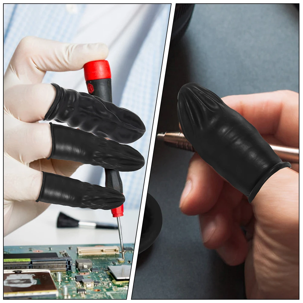 100pcs Anti Static Finger Disposable Wear Resistant Latex Protectors Rubber Covers Gaming Sleeve Medication Multi Function