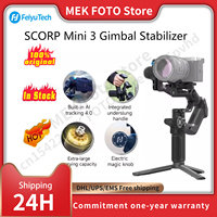 FeiyuTech SCORP Mini 3 Gimbal Stabilizer with Built-in 4.0 Intelligent AI Tracking for Mirrorless Action Camera & Smartphone