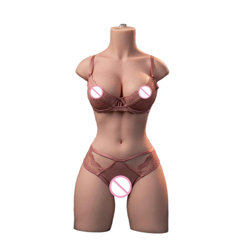 MIVM Full Silicone Torso Doll with Thigh Adult Masturbation Cup Sexy Pussy Anal Vaginal Adult Fun Sex Toy for Men Sex Doll 18+