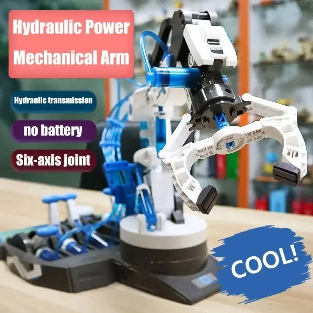 

DIY Assembled Hydraulic Mechanical Arm 3IN1 Model Kit Hydraulic System Science Experiment Set Puzzle Toy Mechanical Design