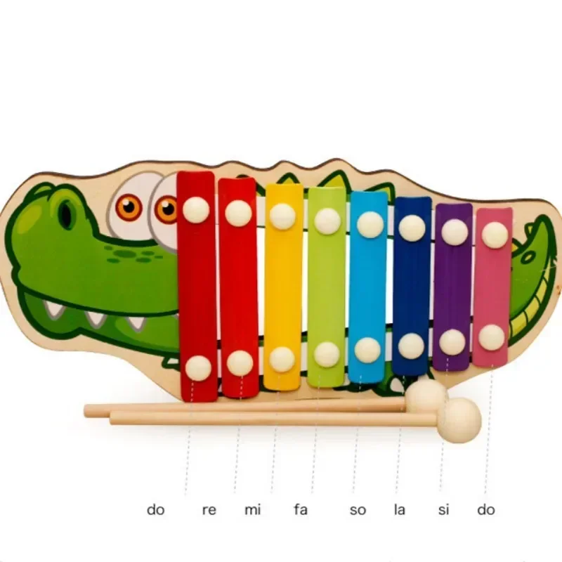 Juguetes musicales de madera para bebé, instrumento Musical de xilófono para niños, juegos Montessori, juguetes educativos de desarrollo temprano para niños