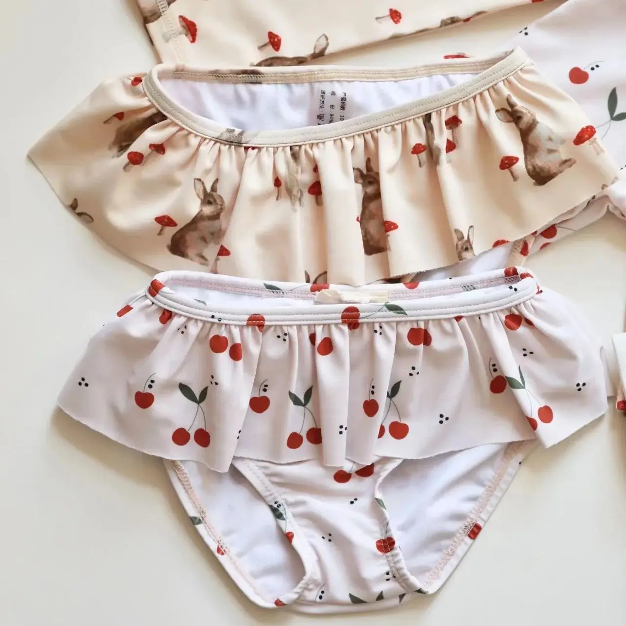 Bañador con estampado para madre e hijo, conjunto de 3 piezas, protección solar, traje de baño para primavera, 2024