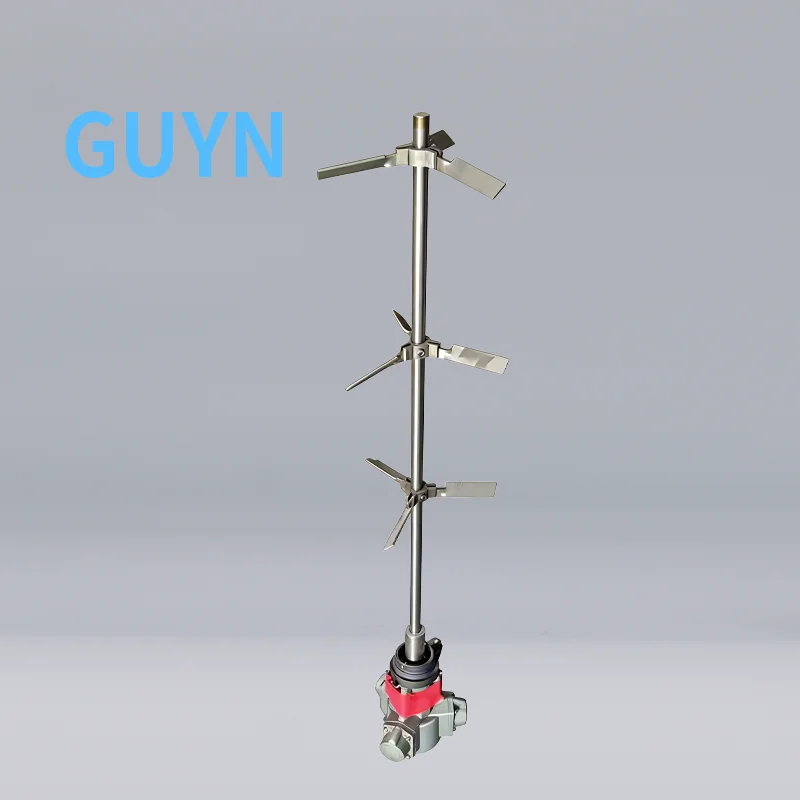 Stainless Steel Pneumatic Drum Mixer Polyurethane Polyurea Barrel Agitator