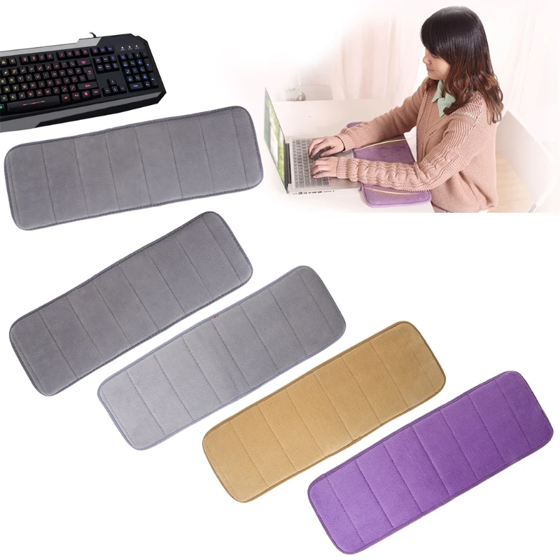 Coral Plush Wrist Rest for Keyboard & Mouse Non-Slip Comfortable Gaming Mat Pad