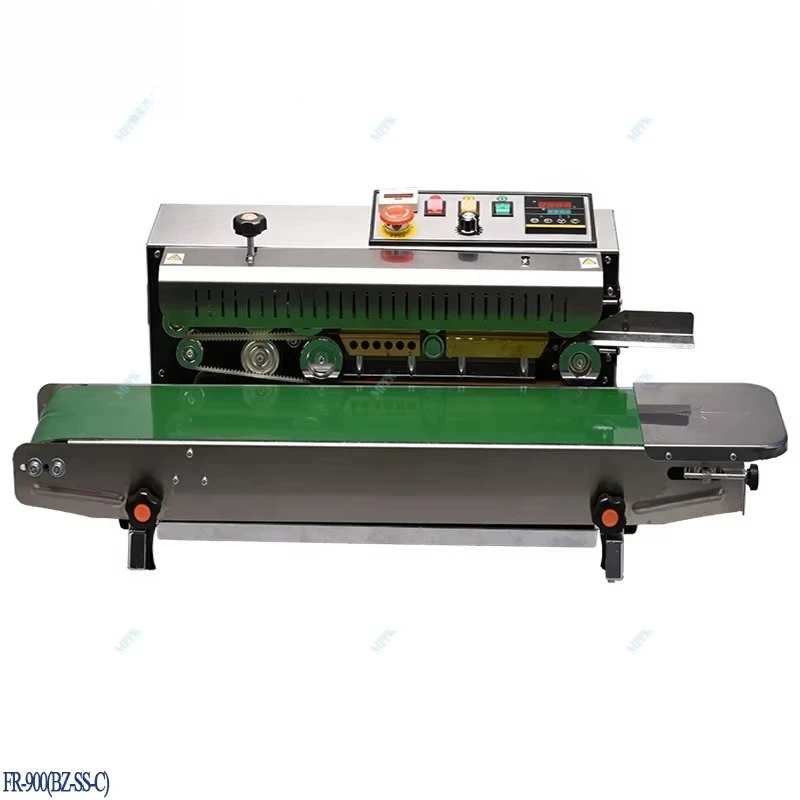 FR 900(BZ-SS-C-E) Stainless Steel Continuous Band Sealer with Counter Plastic Small Aluminium Foil Bag Heat Sealing Machine