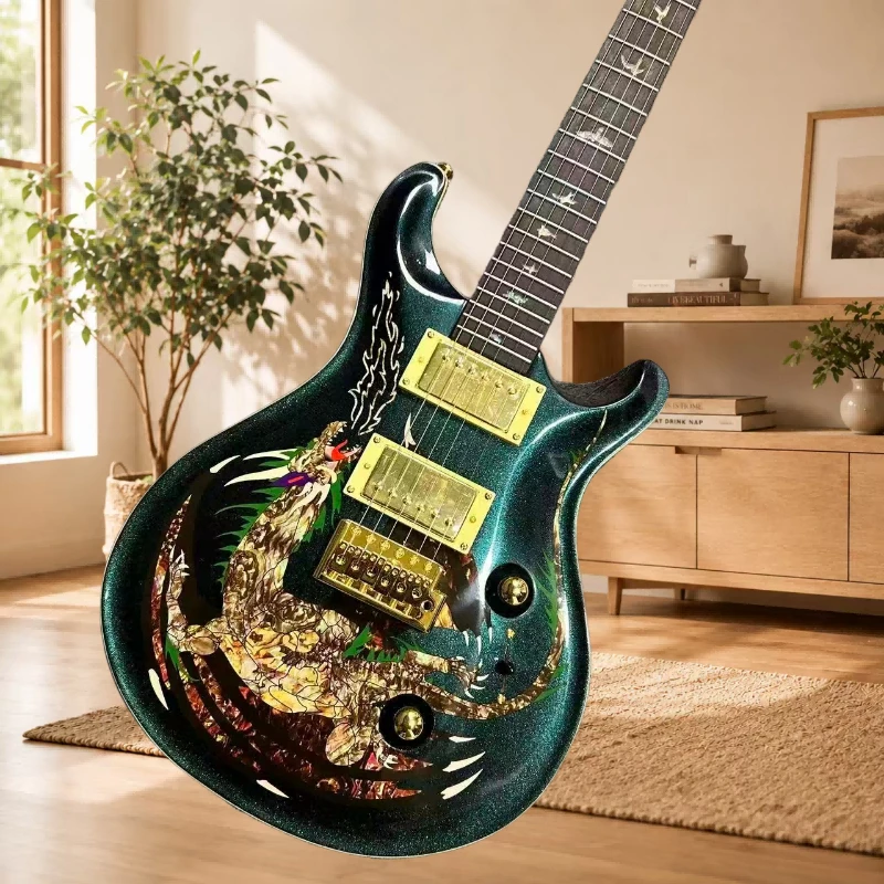 Gradient Dragon PRS HH Pickup Gold Accessories Hot Selling Solid Wood Body Beginner Free Delivery