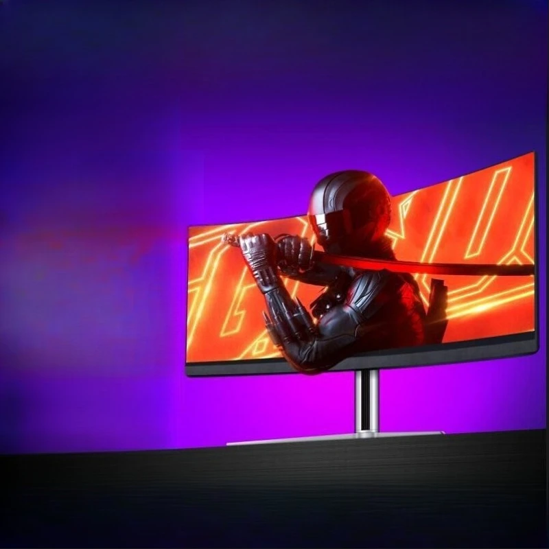 34-Inch quasi-4K180hz curved hairtail screen e-sports display QD-MiniLED
