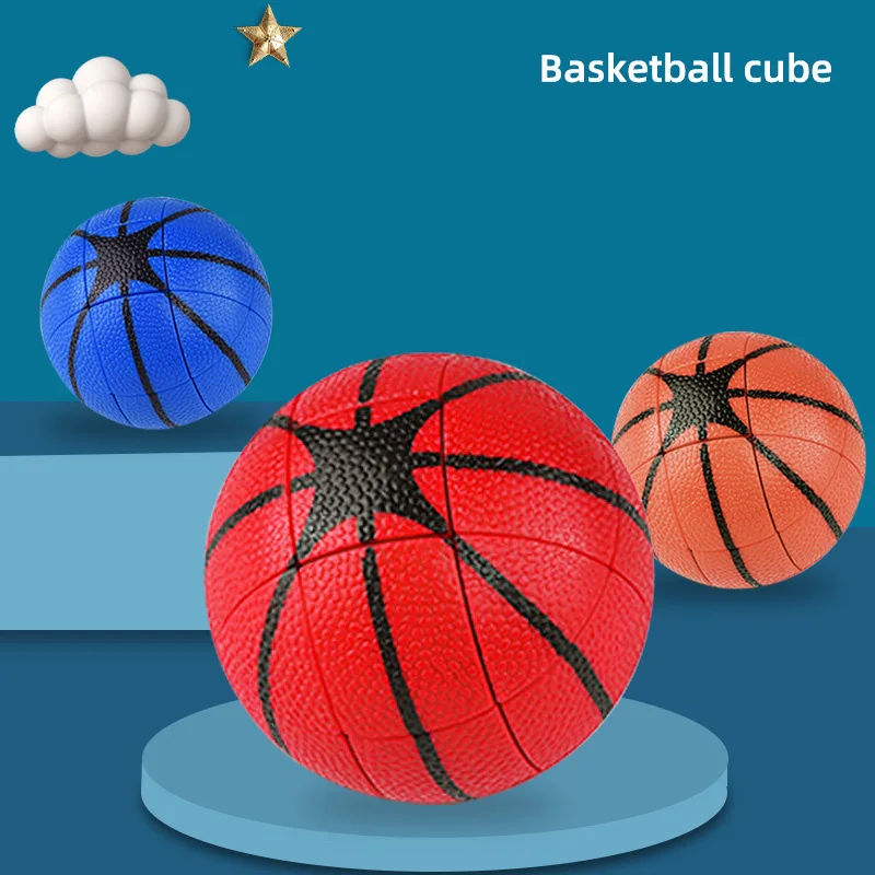 Quebra-cabeça criativo 3x3 cubo mágico basquete plástico personalizado torção quebra-cabeça magico cubo brinquedos aniversário presente de natal para crianças