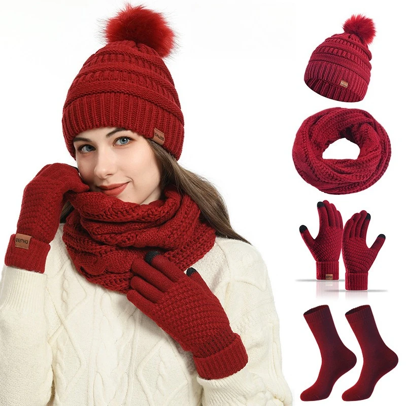 conjunto-de-invierno-para-mujer-de-4-piezas-gorro-con-pompones-bufanda-guantes-tactiles-y-calcetines-termicos-de-acrilico-grueso-para-clima-frio