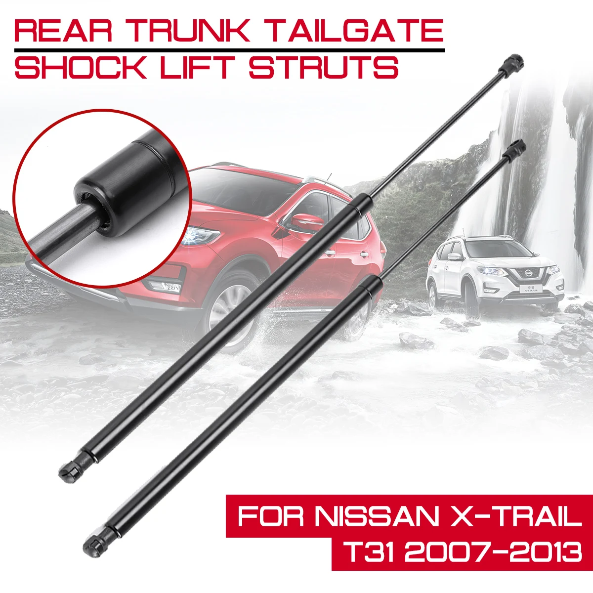 for Nissan X-Trail T31 2007 2008 2009 2010-2013 Rear Trunk Tailgate Boot Gas Spring Shock Lift Struts Support Rod Arm Bar