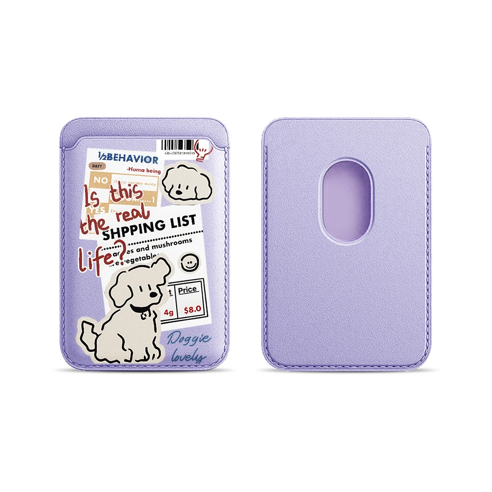 Doggie Lovely Leder-Kartenetui Handyhülle Kartenhalter für Magnetische Hülle Geeignet für alle iPhone Magsafe Karten-Handy-Rückseiten-Taschen – Detail 8