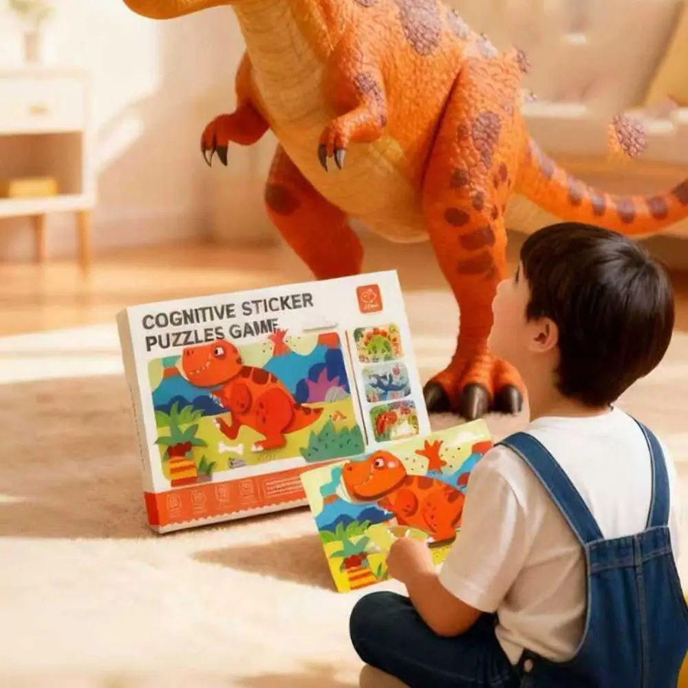 

Educational 3D Stereoscopic Sticker Montessori Handmade DIY Paste Material Kit Cute Cartoon Animals Sticker Book