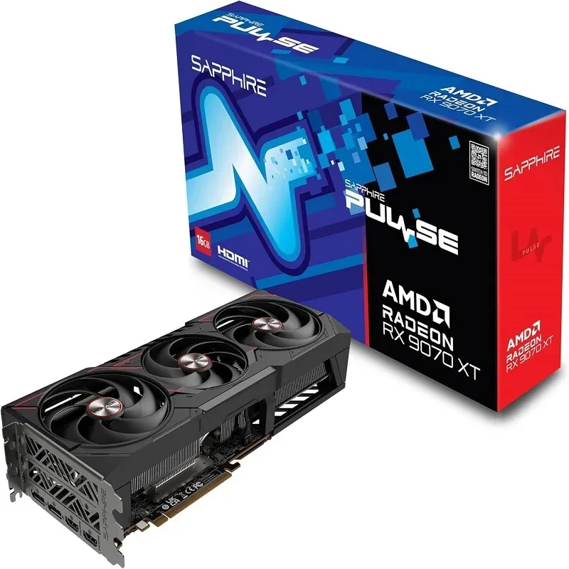 

BRAND NEW Sapphire 11348-03-20G Pulse AMD Radeon™ RX 9070 XT Gaming Graphics Card with 16GB GDDR6, AMD RDNA 4