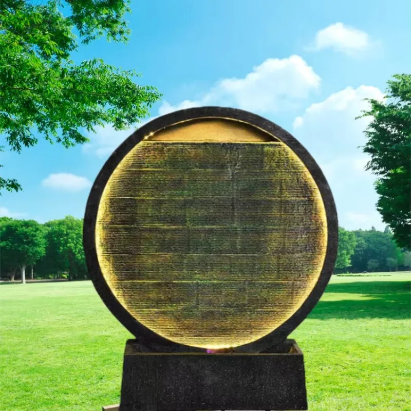 Wholesale Cheap Large Outdoor Waterfall Water for Garden Decoration Resin Water Fountain Artificial Mountain Fountain Curtain