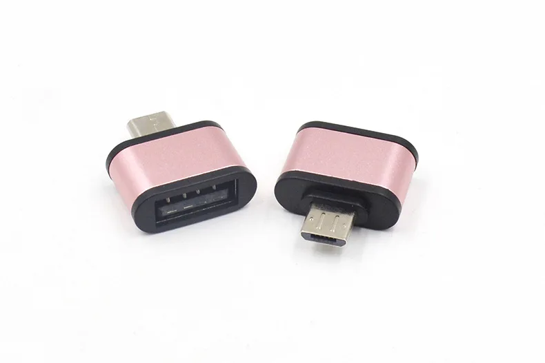Adaptador OTG de Metal Micro USB macho a USB hembra, convertidor de Cable OTG para tableta, Puerto V8, teléfono Android, adaptador OTG