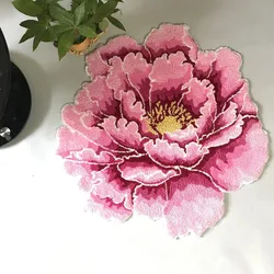 3D Peony Thick Flower Carpet, Bedroom, Living Room, Round Rug, Bed, Soft Parlor, Pink, Anti-slip, Hallway, Chair, Kids Door Mat