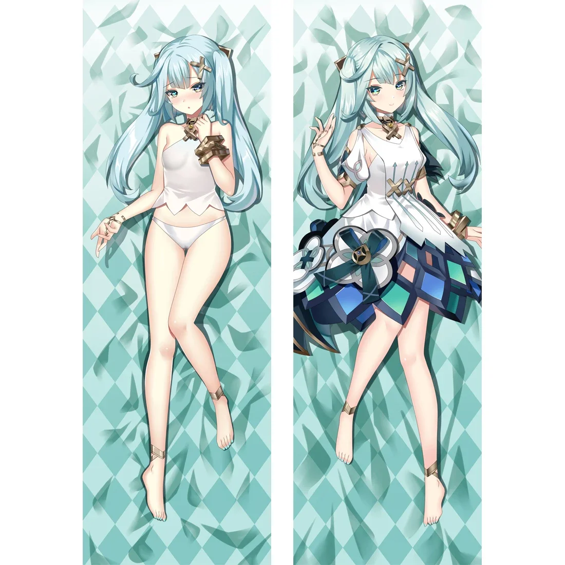 Genshin Impact Faruzan Cosplay Body Pillow Case Long Faruzan Costume Halloween Hug Body Throw Cushion Pillow Cover Case