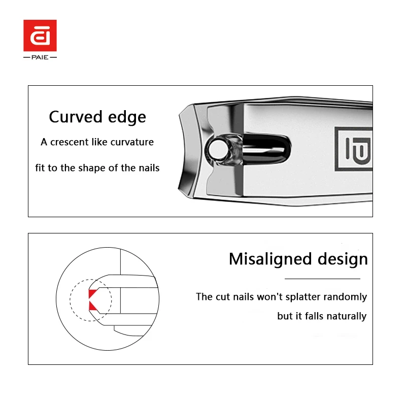 Household Nail Scissors, Aço Inoxidável, Manicure Tamanho, Boca Plana, Toe Fingernail Cutting Trimmer, Pedicure Tools