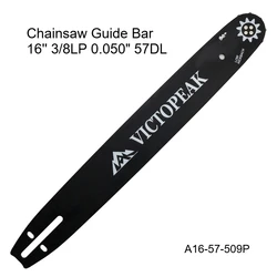 Bahçe güç aracı aksesuarları benzinli testere kılavuzu Bar 16 ''3/8LP 0.050