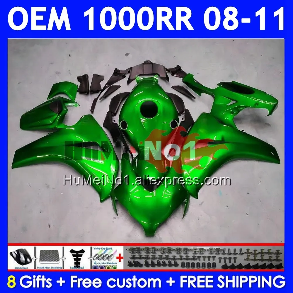 OEM Injection For HONDA CBR1000 Gloss green CBR 1000 RR CC 61No.67 CBR 1000RR 2008 2009 2010 2011 CBR1000RR 08 09 10 11 Fairing