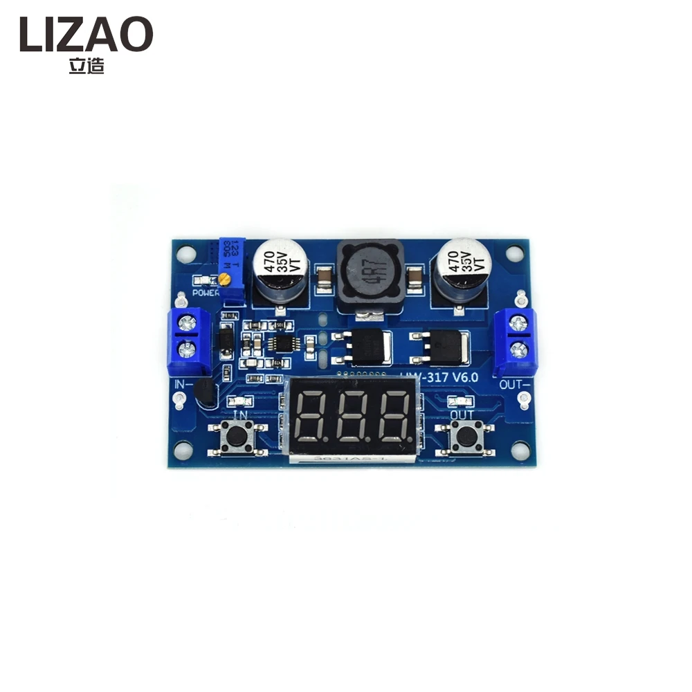 LIZAO LTC1871 DC-DC Step Up Booster Module 3-35VDC Input 3.5-35VDC Output With LED Voltmeter Voltage Regulator
