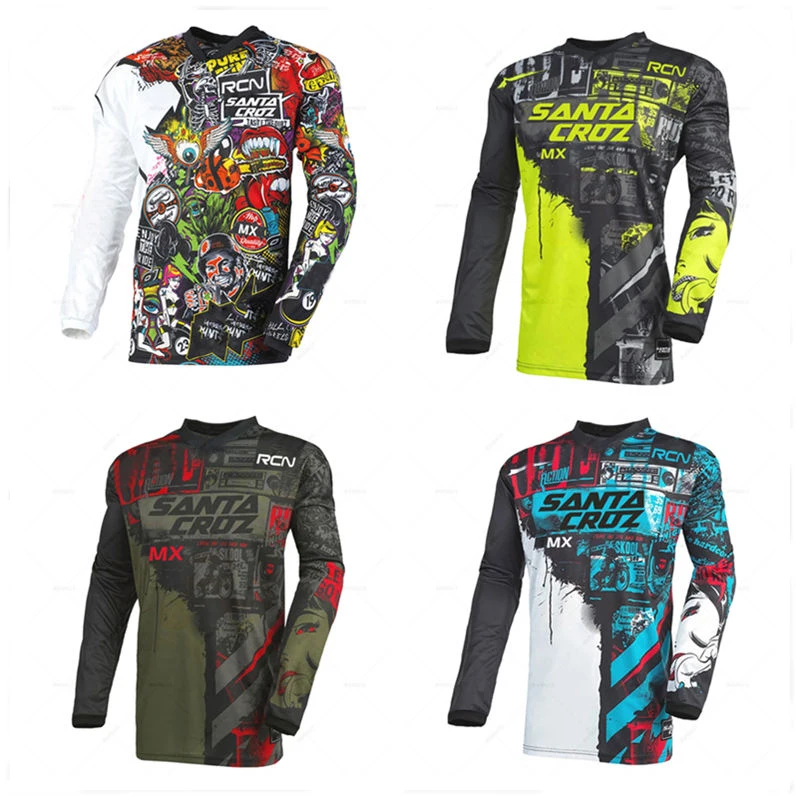 Rcn Racing Mx Enduro Cycling Jersey DH Motocross Downhill Suit Bmx Mountain Bike Riding Jerseys Camiseta Mtb Breathable Shirt