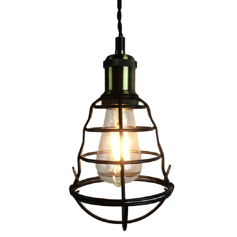 Retro Industrial Pendant Lamp Black Metal Hanging Light for Bedroom Living Room Cafe Hotel Library Loft Saving Eye