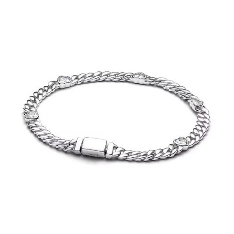Authentic 925 Sterling Silver Beauty And The Beast Enchanted Rose Snake Chain Bracelet For Women Party Wedding Fine Jewelry