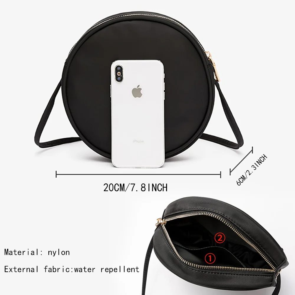 Bandolera redonda informal para mujer, bolso de hombro tipo bandolera, bolso de viaje con patrón Global para teléfono, bolso de compras, bolso de mensajero para mujer