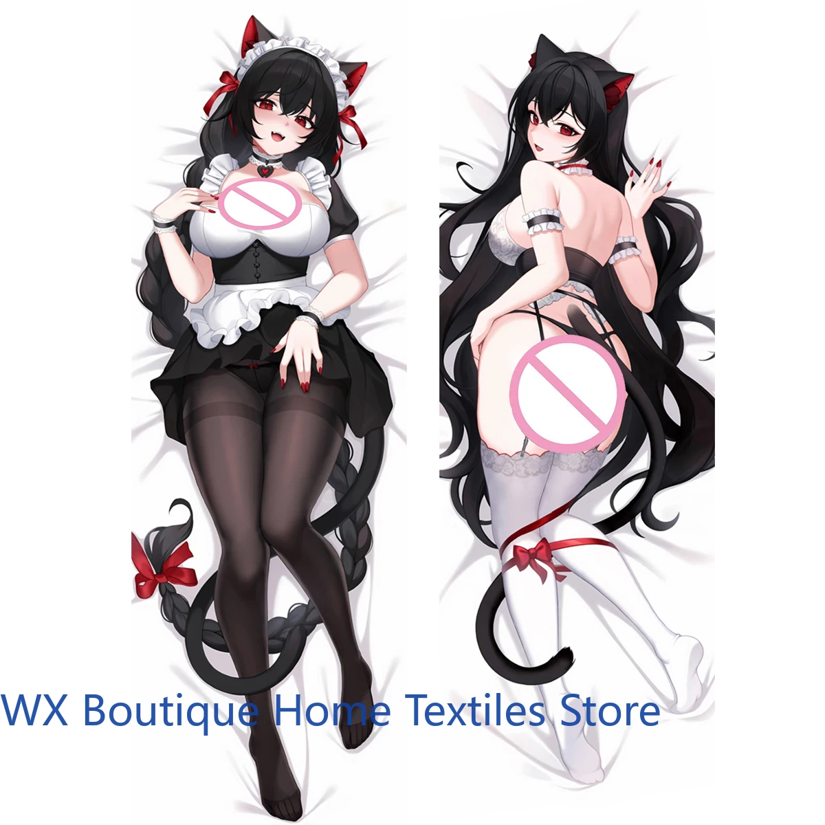 

Anime Dakimakura Pillow Cover Cat's Ear Cosplay vrchat Characters Pillowcase