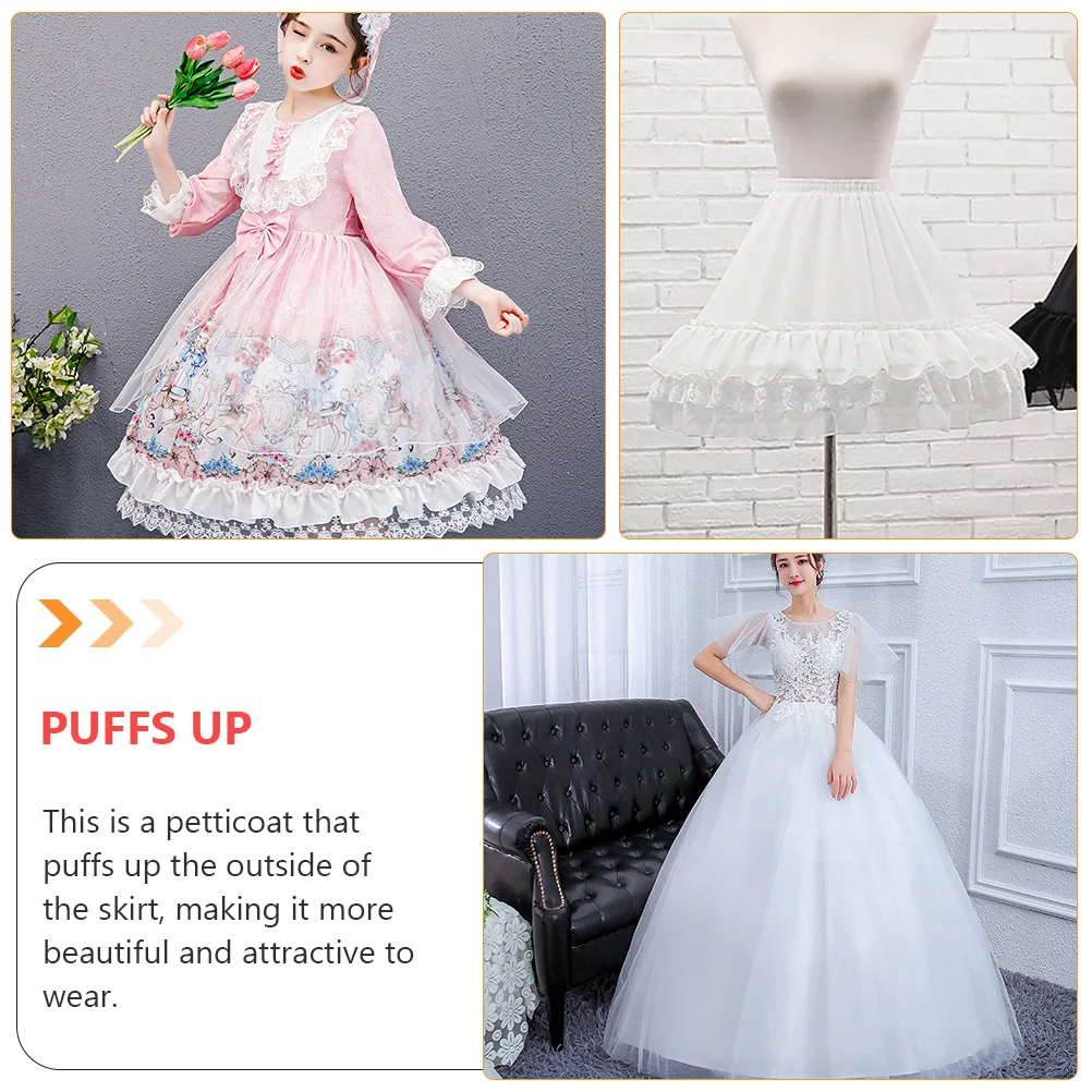 

1Pcs Puff Skirt Petticoat 45cm Bubble Underskirt Wedding Dress Lovely Tulle Skirt Lolita Party Gauze Underskirt