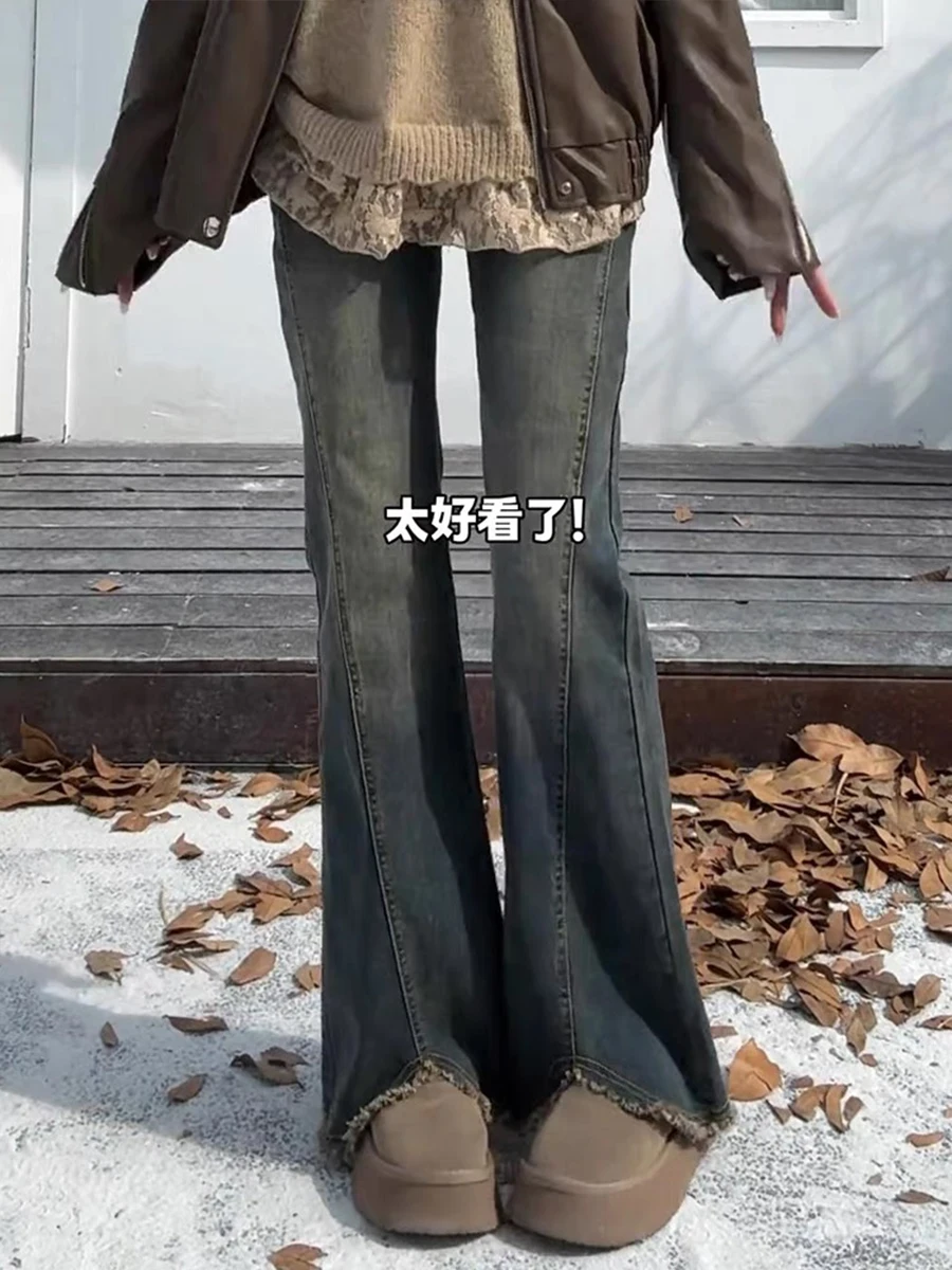 

Широкие брюки на резинке, женские осенние толстые брюки в английском стиле для колледжа, для отдыха, фланелевые лоскутные жаккардовые флокированные нежные брюки