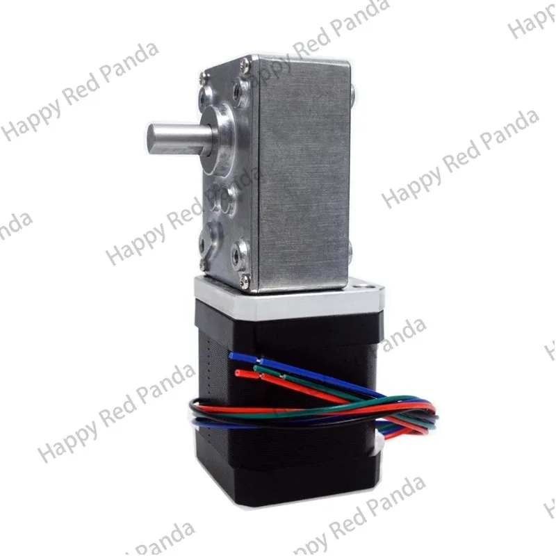 

42mm Stepper Motor Extruder Gear Nema17 Stepper Motor Ratio 505,670,8mm D-tpye Shaft Worm Gearbox for CNC milling machine